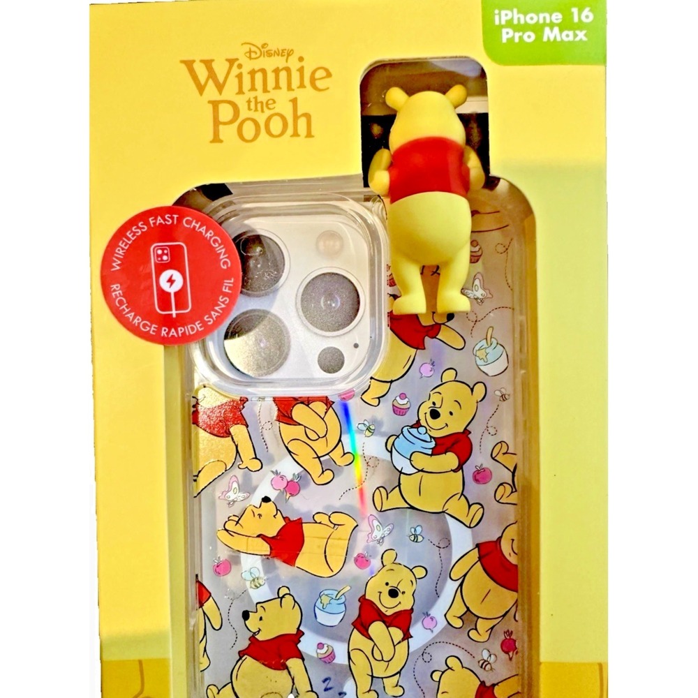 Disney Winnie the Pooh Tech Buddy iPhone 16 Pro Max Case 3D Character Cover NEW